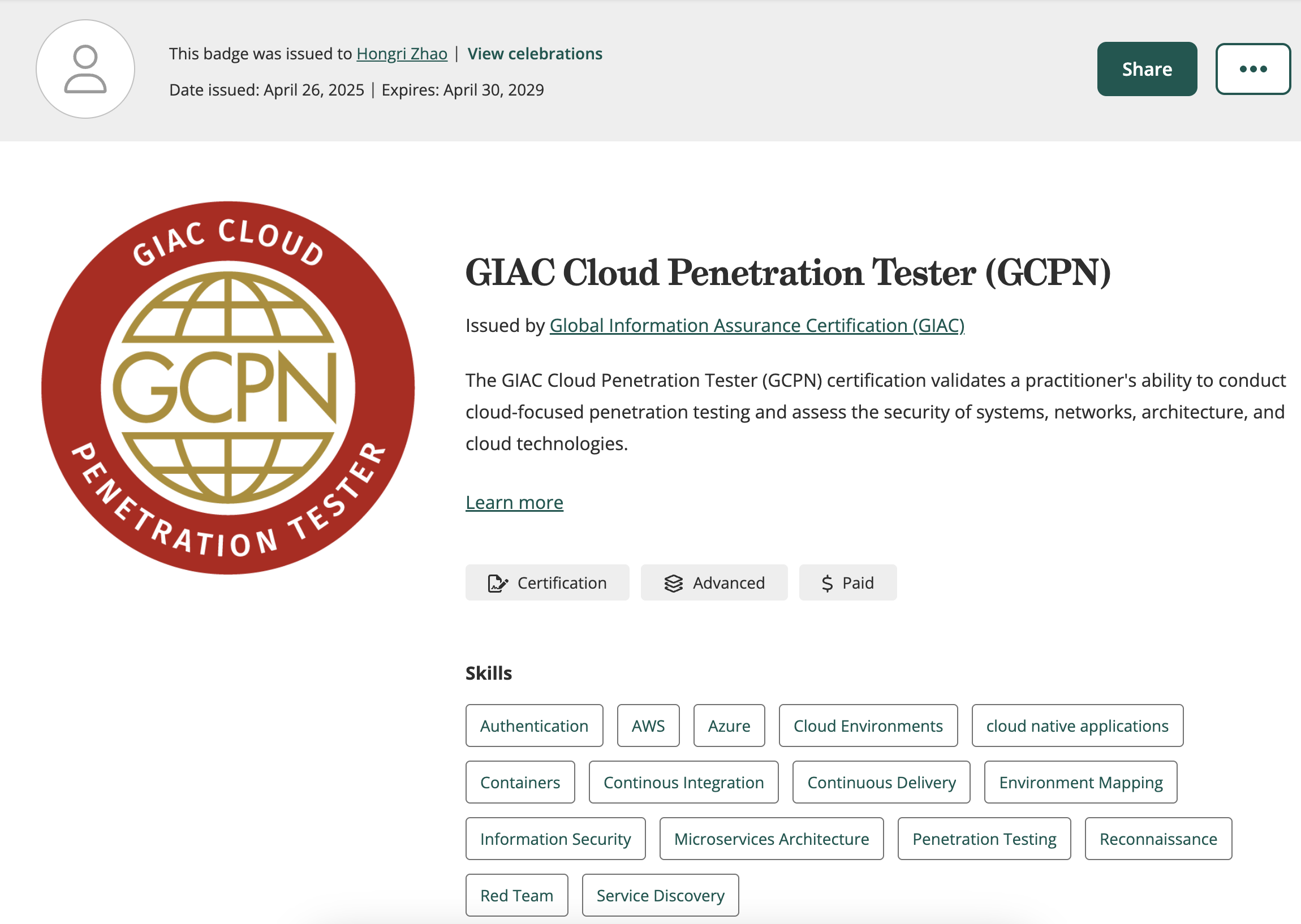 GCPN Certification